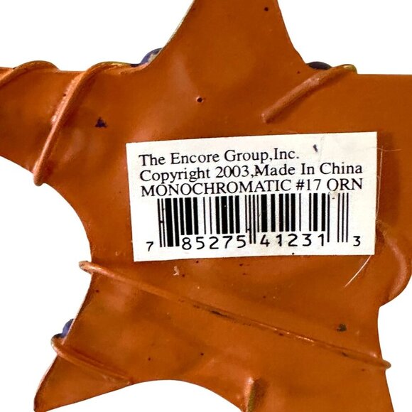 Vintage Star Ornament Gold Red Wire Beads 4in Holiday Decor Christmas Eclectic - Picture 3 of 7